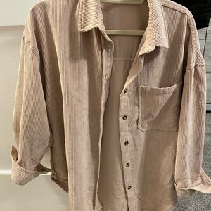 Corduroy oversized button up